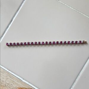 Elegant Red and White (CZ) Bracelet